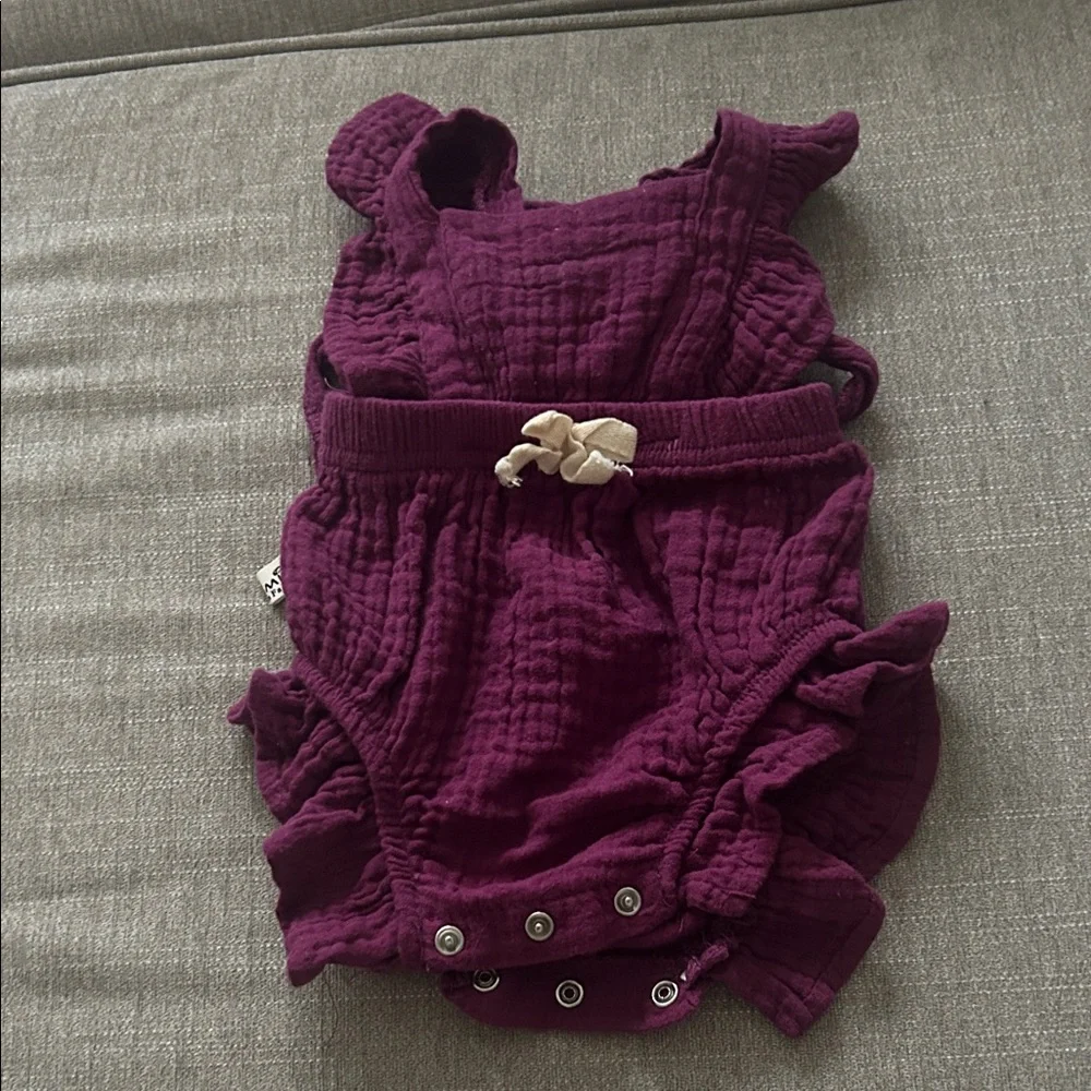 Adorable Plum Ruffled Diaper Cover